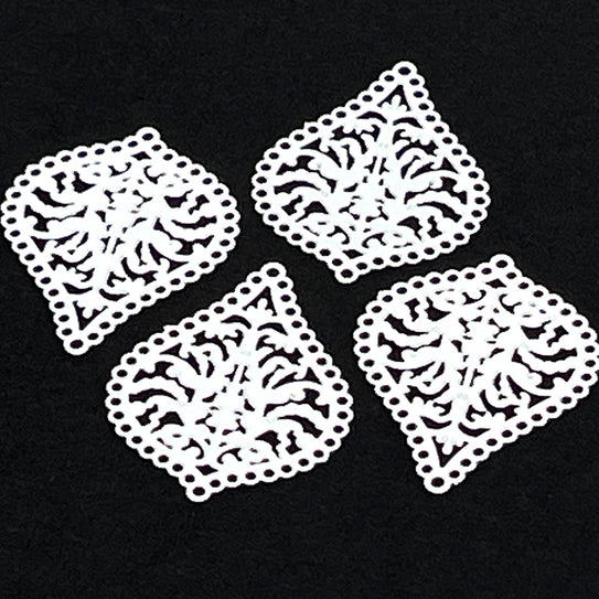 Bandana White Paisley Charms