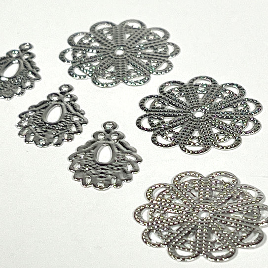 Bandana Silver Charms