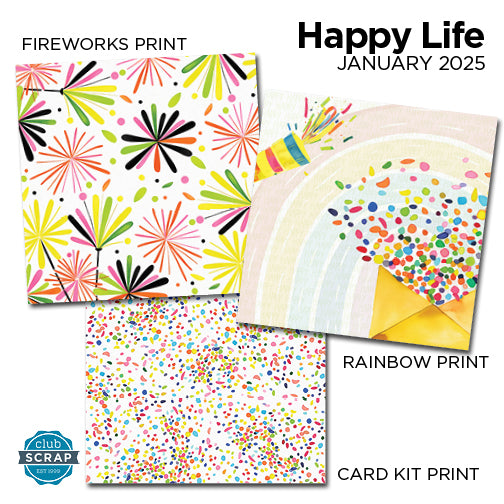 Happy Life 12x12 Prints