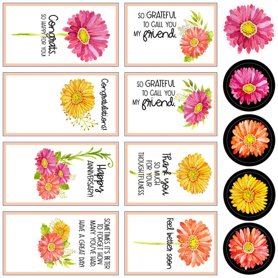 Bright Blooms Card Cutaparts