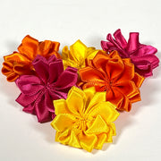 Bright Blooms Satin Rosettes