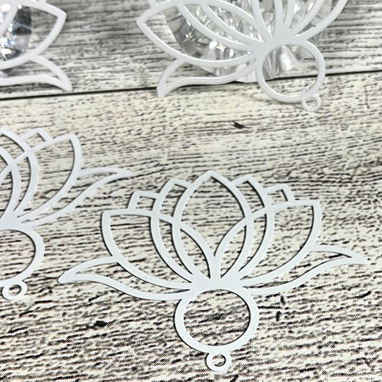 Lotus White Flower Charms