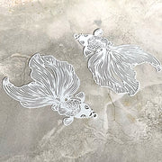 Lotus White Koi Charms