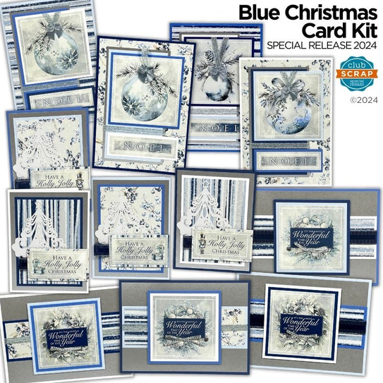 Blue Christmas Card Kit