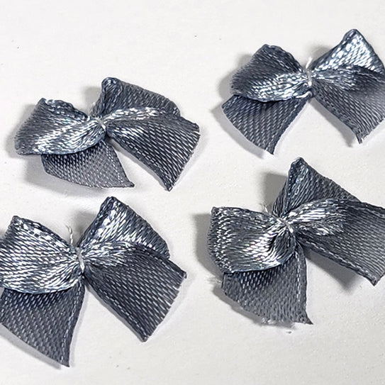 Blue Christmas Silver Mini Bows