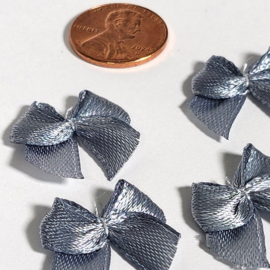 Blue Christmas Silver Mini Bows