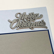 Blue Christmas Merry Christmas Woodcut