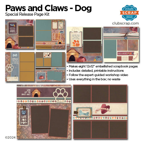 Paws and Claws Dog Page Kit