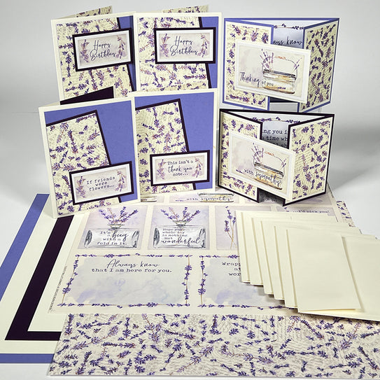 Precision Card Making with Lavender Fields